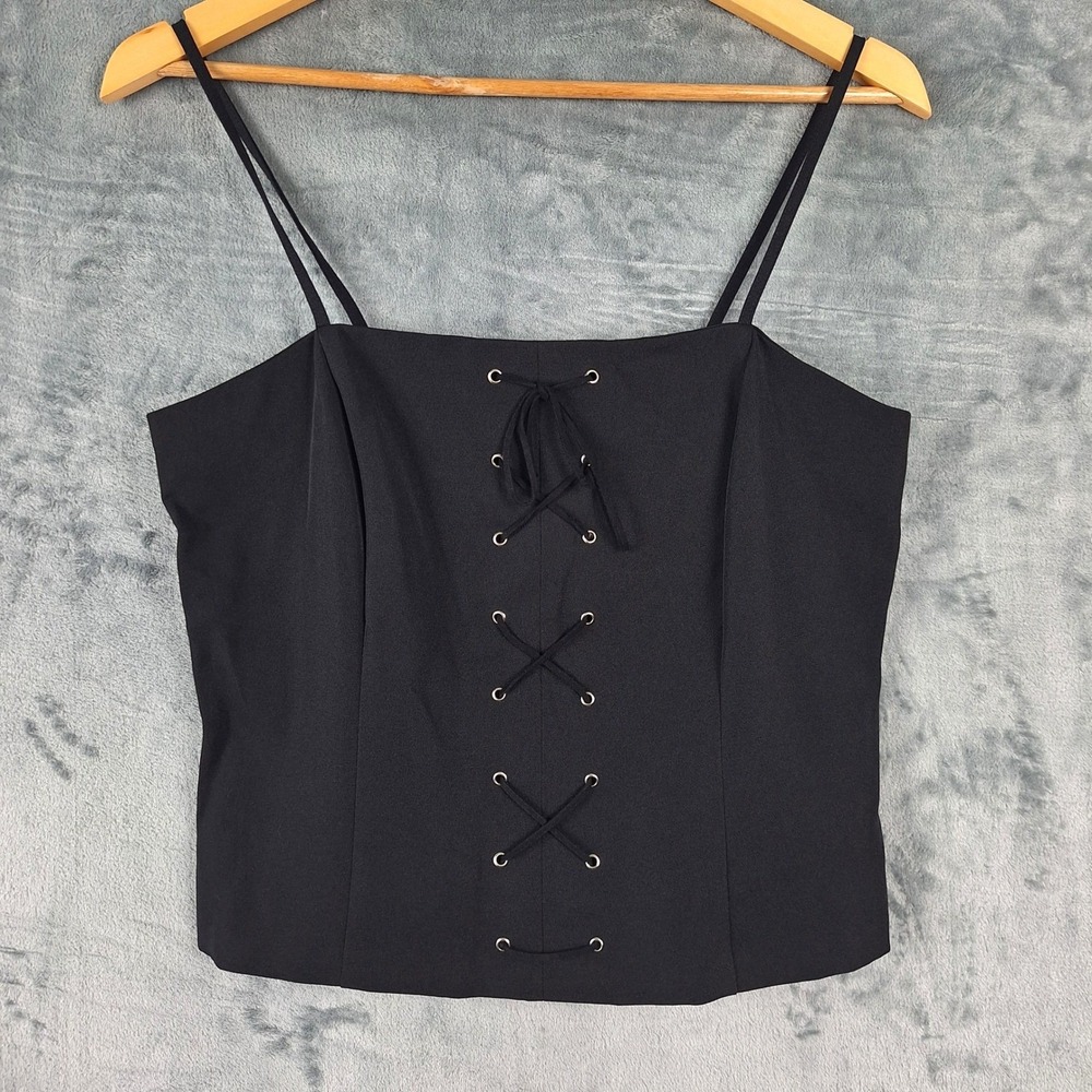 Womens Top 11/12 Lace Up Corset Crop Whimsigoth Fairy Grunge Ren Fair Steampunk